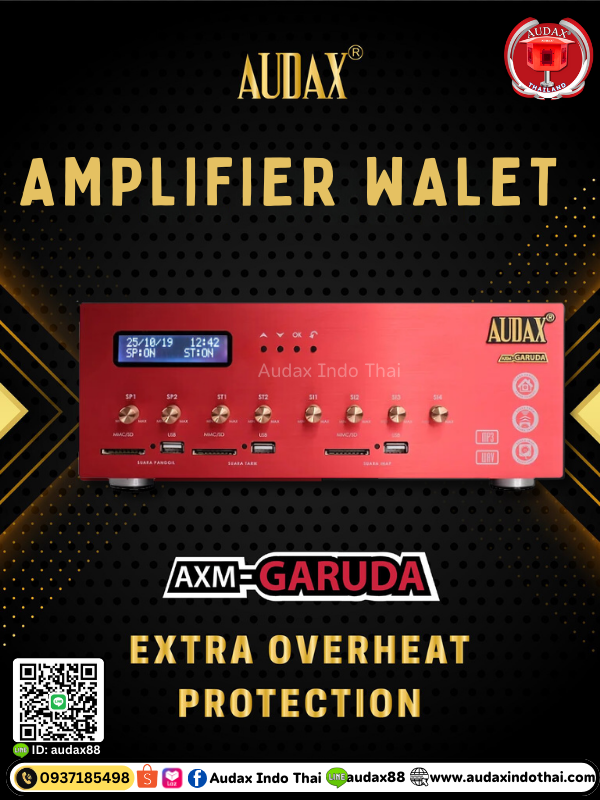 Amplifier Walet AXM-Garudu Red เครื่องเสียงบ้านนกแอ่น อินโดนีเซียแท้